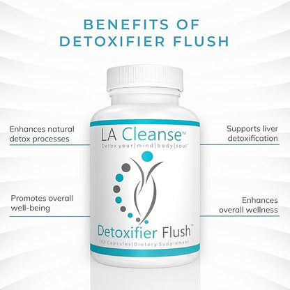 Detoxifier Flush Detox Supplements - 100 Capsules - 137.5 mg Goldenseal Root with Burdock Root Powder, Yellow Dock Root, & Milk Thistle Seed - Body Cleanse Detox for Women and Men