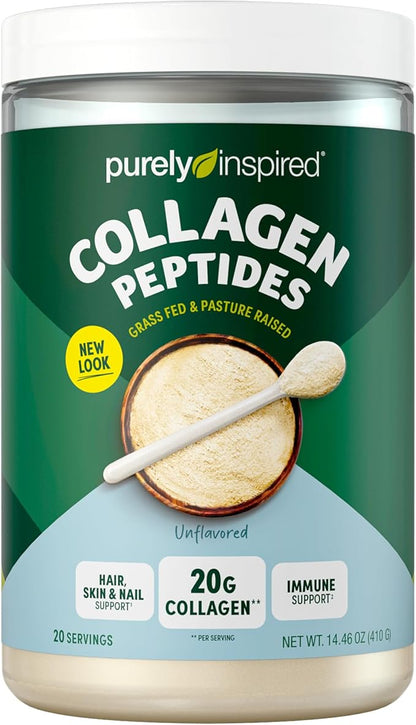 Purely Inspired Collagen Powder, Unflavored (20 Servings) - 20g Collagen Peptides Protein Powder for Women & Men - Grass-Fed & Pasture Raised - Gluten-Free, Paleo & Keto-Friendly Collagen Drink