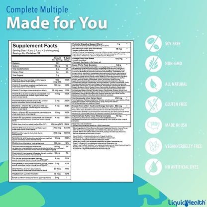 Liquid Health Ultimate Bariatric Liquid Vitamin Supplement Bundle - Adult Daily Bariatric Multivitamin with Iron, Calcium, Magnesium, Vegan Vitamin D3 & Organic B12 - Bariatric Surgery Must Haves