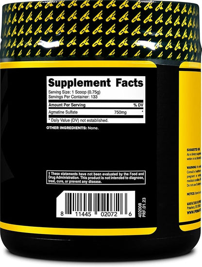 PrimaForce Agmatine Sulfate Powder Supplement, 100 Grams – Promotes Nitric Oxide Production / Enhances Performance