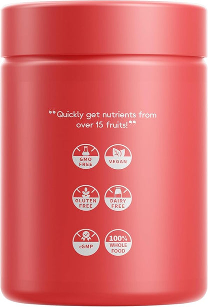 Codeage Instantfood Fast Fruits, Over 15 Fruits Powders Equivalent All-in-One, Vegan Daily Whole Food Vitamins - Berries, Antioxidant Polyphenols & Bioflavonoid Multivitamin, Non-GMO, 90 Capsules