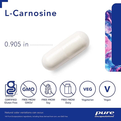 Pure Encapsulations L-Carnosine | Amino Acid Supplement for Joints, Brain, Antioxidants, Heart Health, and Exercise* | 60 Capsules