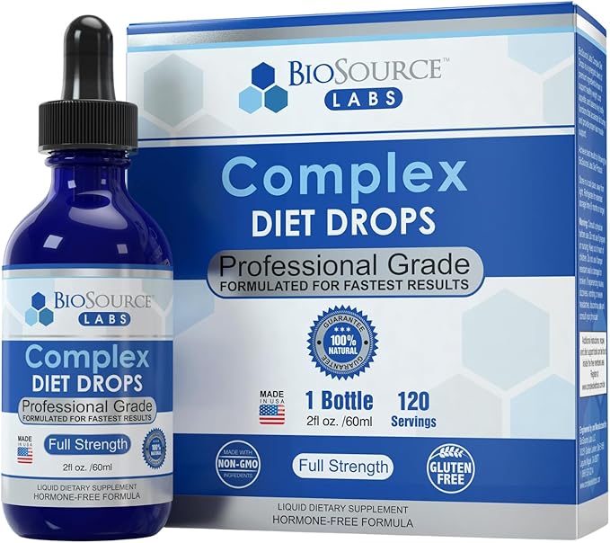Complex Diet Drops – Best Natural Drops for Men and Women (1 Bottle, 2 fl oz) - 30 Day Supply
