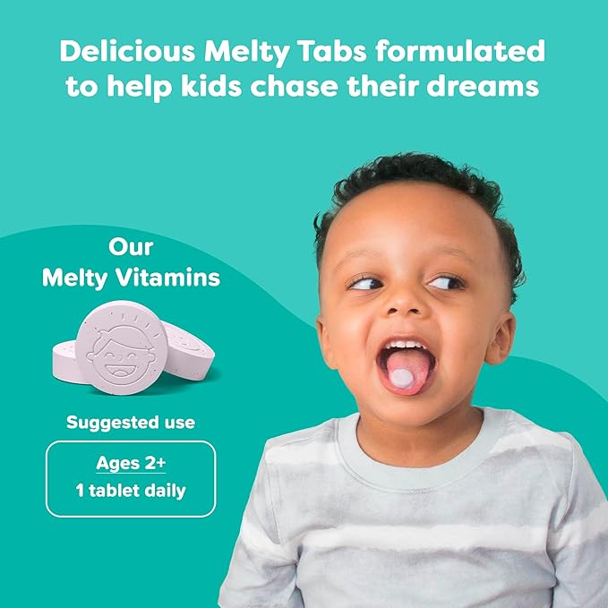 Renzo's Roll Call Immunity, Daily Postbiotic – Dissolvable Kids Immune Support Supplement - Sugar-Free Kids Vitamins, 30 Orange-Flavored Melty Tabs