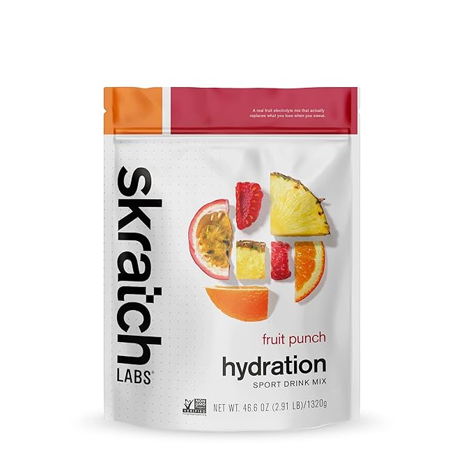 Skratch Labs Hydration Powder | Sport Drink Mix | Electrolytes Powder for Exercise, Endurance, and Performance | Fruit Punch | 60 Servings | Non-GMO, Vegan, Kosher