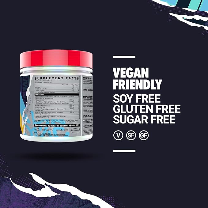GHOST Size Muscle Builder Dietary Supplement - Mango, 30 Servings - Muscle Growth and Strength Building Supplements for Men & Women - Creatine, Betaine & Beta-Alanine - Free of Sugar & Gluten, Vegan