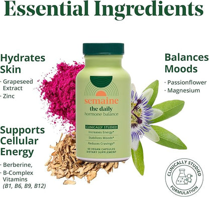 Daily Hormone Balance for Women – Better Skin, Better Moods, Happy Hormones & Deeper Sleep. Effective Multi-Action Formula Supports All Symptoms. - 60ct