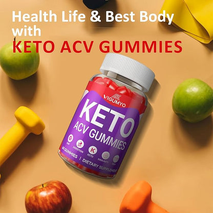 Keto ACV Gummies Apple Cider Vinegar Gummies for Digestion Detox Keto ACV Gummies with B12 Pomegranate Beet Juice 60 Gummies