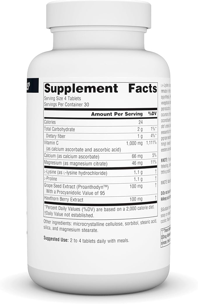 Source Naturals Proline & Lysine, 550 mg - 120 Tablets