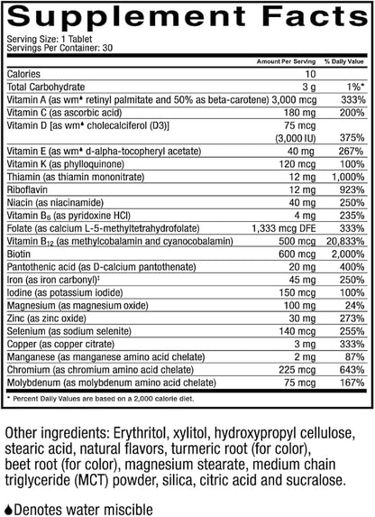 Celebrate Vitamins CelebrateONE 45 Chewables, 45mg Iron - One A Day Bariatric Multivitamin, Essential Vitamins & Minerals - Gastric Bypass & Sleeve Gastrectomy Supplement - Tropical (30 Tablets)