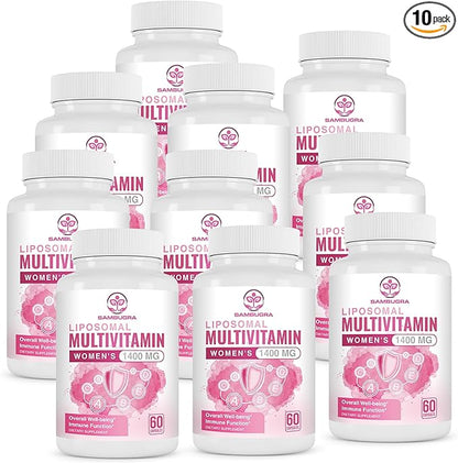 Liposomal Multivitamin for Women 1400MG - Womens Daily Multi Vitamins Supplements with Iron, Vitamin A, C, D, E and B Complex for Immune Health, Hair & Skin Support for Women 18+，600 Vegan Capsules