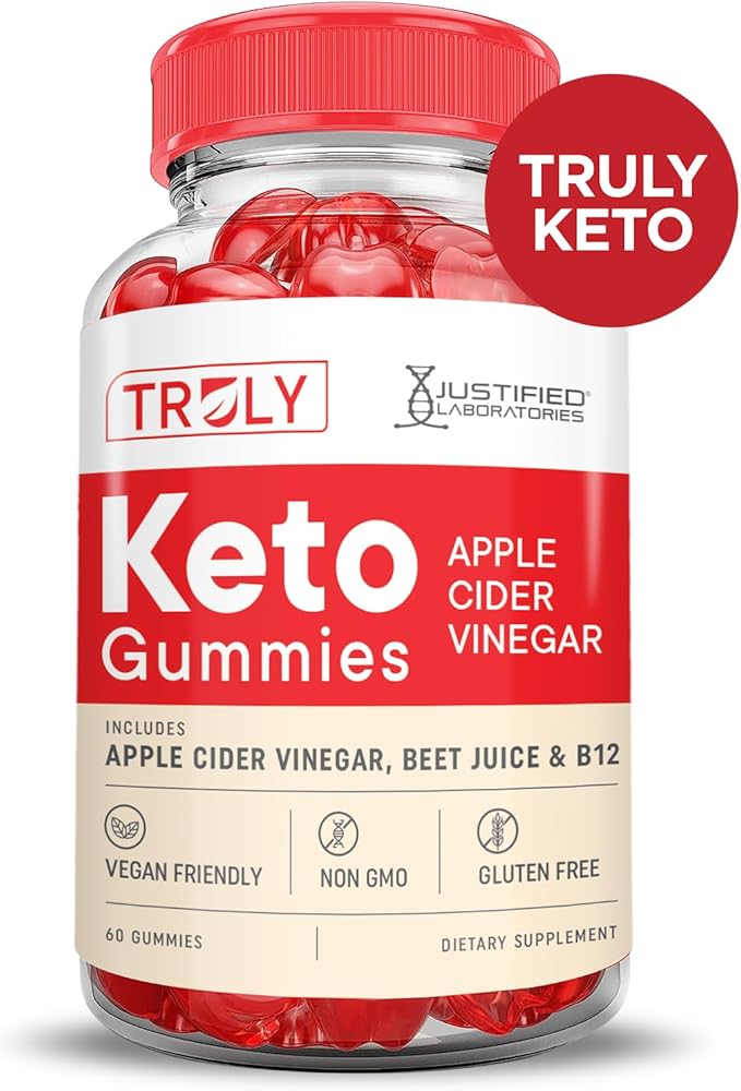 (2 Pack) Truly Keto ACV Gummies Advanced Formula 1000MG Truly Keto Gummies Apple Cider Vinegar Formulated with Pomegranate Beet Juice Powder B12 Vegan Non GMO 120 Gummys