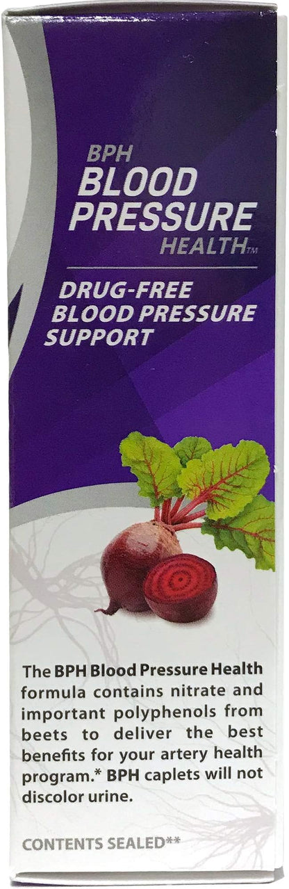 Blood Pressure Health Maintenance Dietary Supplement Caplets, Purple, Beetroot, 60 Count