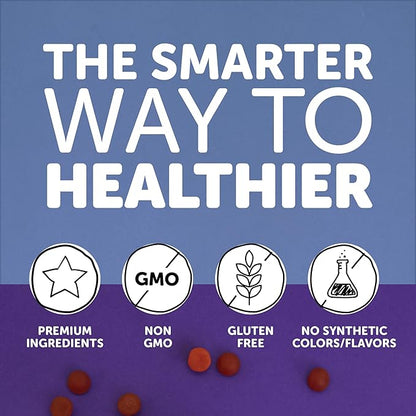 SmartyPants Toddler Multivitamin Gummies: Omega 3 Fish Oil (EPA/DHA), Vitamin D3, C, Vitamin B12, B6, Vitamin A, K & Zinc, Beta Carotene, Gluten Free, Three Fruit Flavors, 180 Count (60 Day Supply)