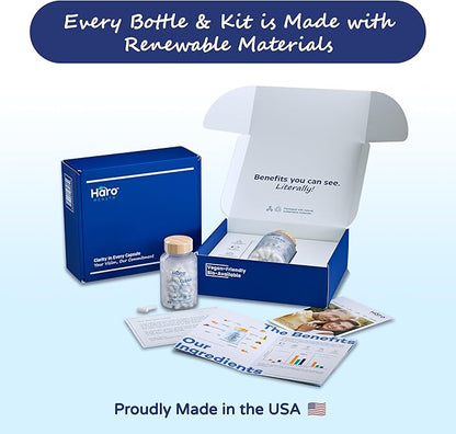 HARO Clear - Eye Health Supplements for Adults, Eye Vitamins with Lutein Zeaxanthin Bromelain L Lysine Supplements – A Powerful Booster for Eye Drops - Eye Health Vitamin, AREDS 2 Formula - 90 Caps