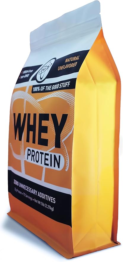 Whey Protein Powder - Unflavored, Unsweetened, Keto - 5lb - Low Carb, Low Calorie, No Soy, Made in USA