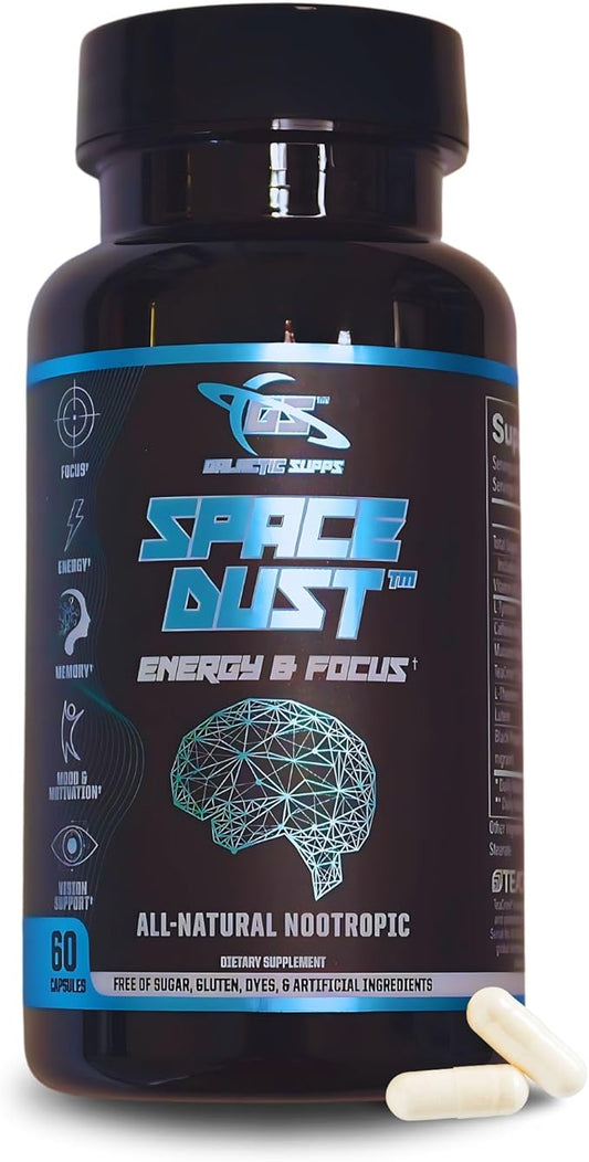 Natural Nootropic Brain Supplement for Memory and Focus - Brain Fog Supplement for Men and Women, Memory Supplement for Seniors - All Day Brain Energy Increased Reaction Times & Eye Health for Gamers