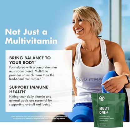 MultiOne Men & Women’s Daily Multivitamin - Essential Nutrients and Minerals for Optimal Health (60 Capsules)