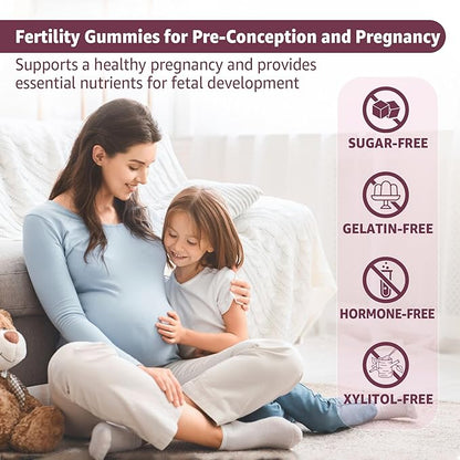 Myo-Inositol & D-Chiro Inositol Gummies 2050mg for Women with Vegan Omega-3 + D3, Magnesium Glycinate, Methyl Folate + B12, 40:1 Ratio Inositol for Hormone Balance, Fertility & Ovarian, Sugar Free