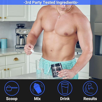 Creatine Monohydrate – 5g Creatine Monohydrate Powder – Advanced Creatine for Women and Men – Bulk Supplements Creatine – Delicious Fruit Punch Flavor – 9.8oz (40 Servings, Blue Raspberry)