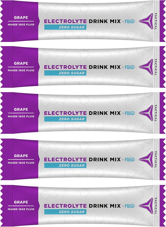 Zero Sugar, Keto Electrolyte Powder, Hydration Packets, Made in USA (Grape, 25 Count)