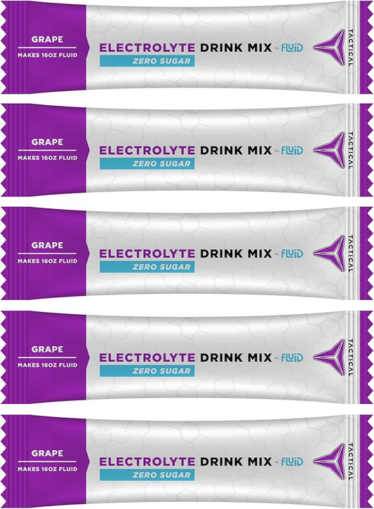 Zero Sugar, Keto Electrolyte Powder, Hydration Packets, Made in USA (Grape, 25 Count)