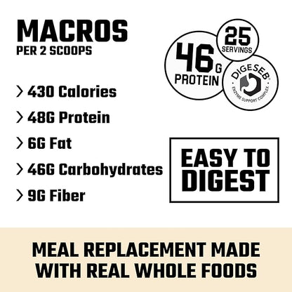 Axe & Sledge Supplements Home Made Whole-Foods-Based Meal Replacement Powder, 25 Servings (Pack of 1) (Vanilla)