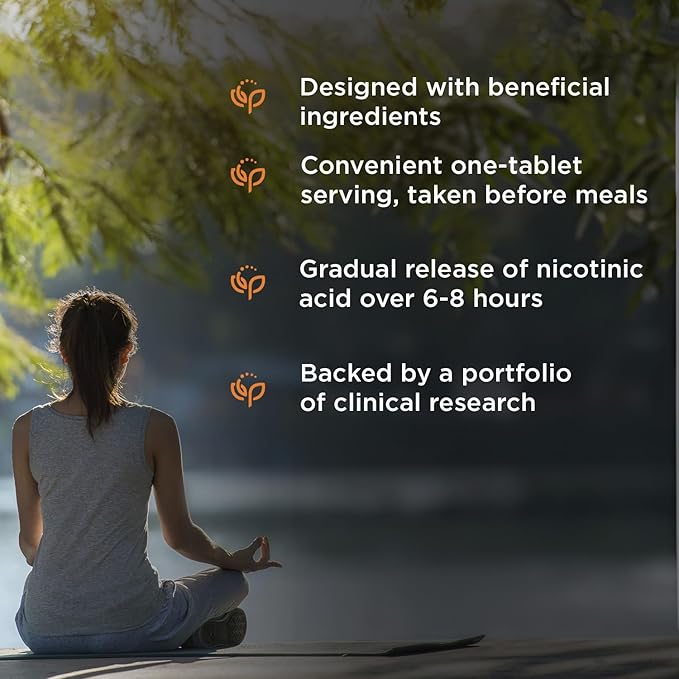 ENDUR-ACIN, Extended Release Niacin for Optimal Absorption & Low-Flush Vitamin B3 Niacin 500mg, Premium Niacin Supplement Made in USA, 200 Tablets