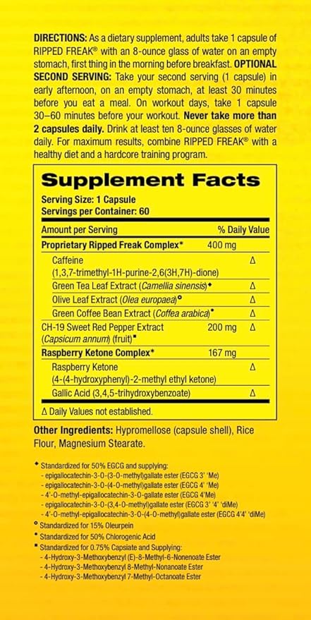 Pharmafreak Ripped Freak 60ct - USA - Hybrid Fat Burner