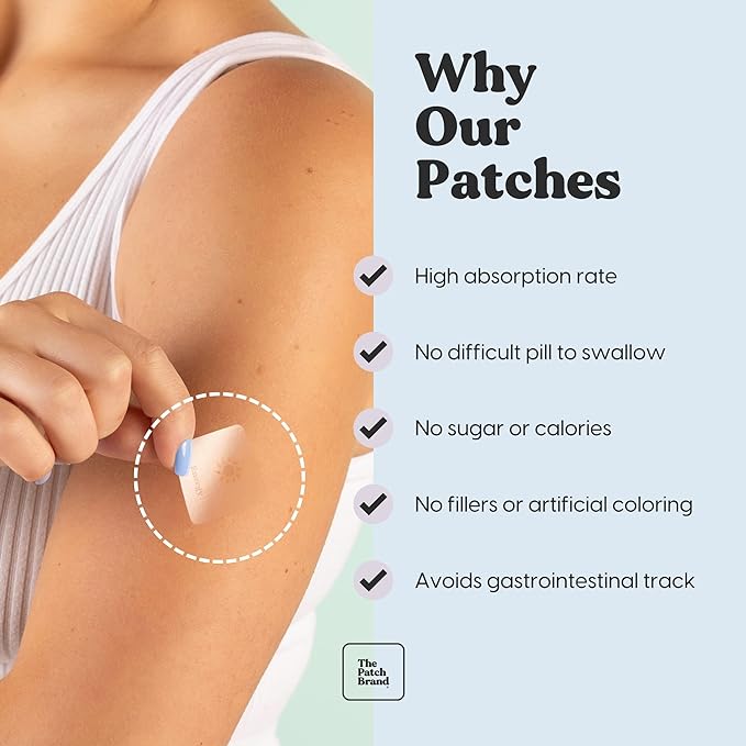 The Patch Brand Sleep Patches | Support Restful Sleep with Melatonin, Valerian Root & B6 | All Natural Vitamins & Mineral Patch Plant Based and Cruelty Free Water Resistant Patches That Last All Night