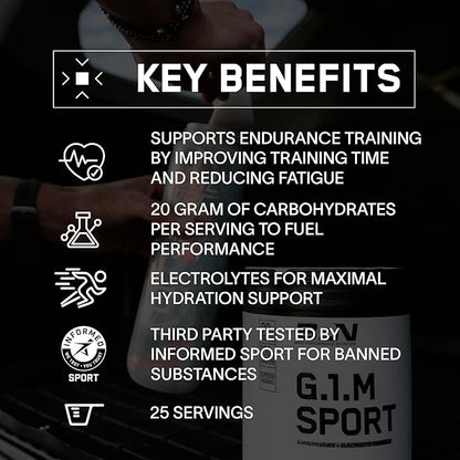 BARE PERFORMANCE NUTRITION, BPN G.1.M Go One More Sport, Endurance Training Fuel, Fruit Punch, Superior Carbohydrate Source & Electrolyte Formula, Reduce Fatigue, 25 Servings