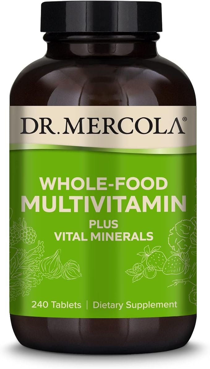 Dr. Mercola Whole Food Multivitamin Plus Vital Minerals Dietary Supplement, 30 Servings (240 Tablets)