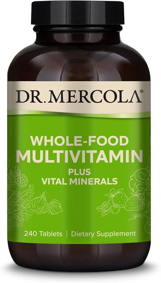 Dr. Mercola Whole Food Multivitamin Plus Vital Minerals Dietary Supplement, 30 Servings (240 Tablets)