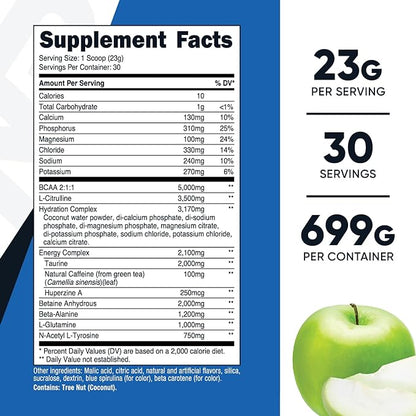 Nutricost Intra Workout Powder, 30 Servings (Green Apple) - Non-GMO, Gluten-Free Supplement