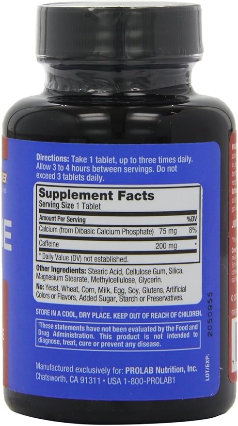 ProLab Caffeine Tablets 100 Count