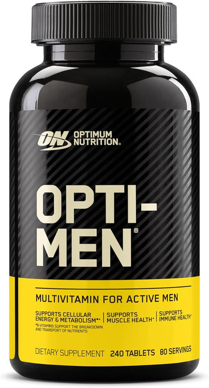 Optimum Nutrition Opti-Men Daily Multivitamin for Men, Immune Support Supplement with Amino Acids, 80 Day Supply, 240 Count, (Packaging May Vary)