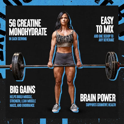 Animal Micronized Creatine Monohydrate Powder - Delays Muscle Fatigue, Supports Muscle Growth, Endurance, ATP Production, Cognitive Function, Strength, and Recovery for Men & Women - Unflavored, 1000g