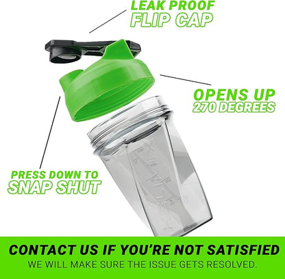 HELIMIX 1.5 Vortex Blender Shaker Bottle Holds Upto 20oz | No Blending Ball or Whisk | USA Made | Portable Pre Workout Whey Protein Drink Shaker Cup | Mixes Cocktails Smoothies Shakes | Top Rack Safe