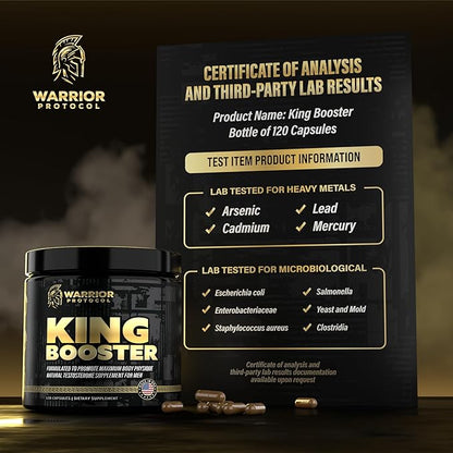 Testosterone Support for Men - Male Enhancing Supplements & Vitality Pills | Testosterone Supplement for Men w/ Turkesterone, Tongkat Ali & Fadogia Agrestis | Boost Muscle Growth, Stamina & Recovery