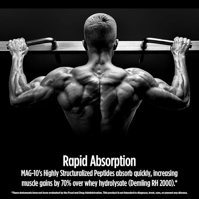 MAG-10 Recovery Drink Mix - Fast-Absorbing Peptides & Cluster Dextrin for Muscle Gains, Quick Recovery & Peak Performance - 15 Servings, Lemon (1.29 lb)