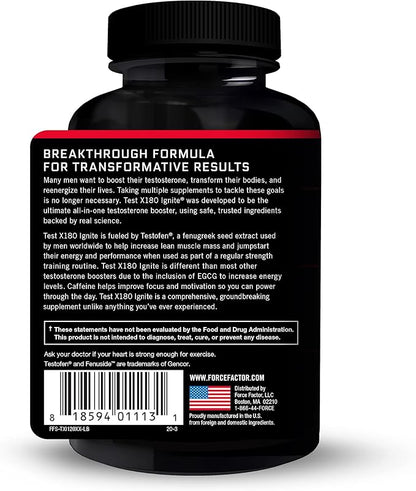 Force Factor Test X180 Ignite 120ct 2-Pack, 240 Count