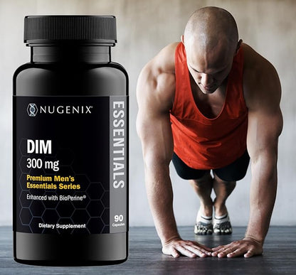 Nugenix Essentials DIM Supplement 305 mg Diindolylmethane & BioPerine for Hormone Balance, 90 Capsules