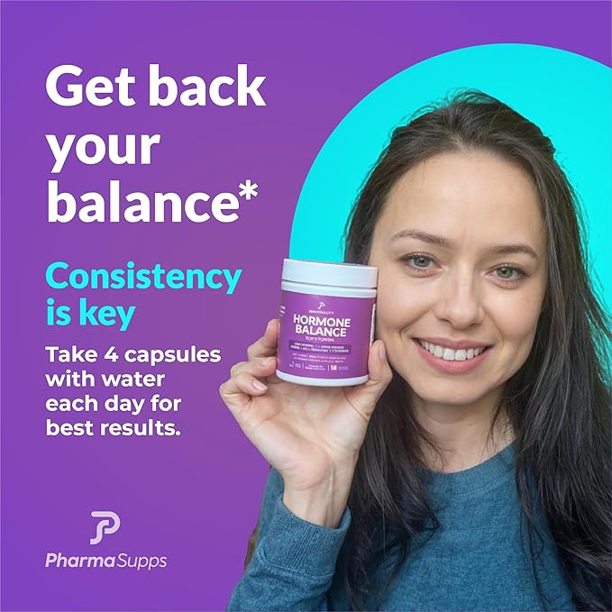 Hormone Balance for Women, Ovarian Support, Fertility, Menstrual Cycle, PCOS | Myo-Inositol & D-Chiro Inositol Supplement 40:1 Ratio w/Folic Acid for Hormonal Balance, B12 & Probiotics - 120 Count