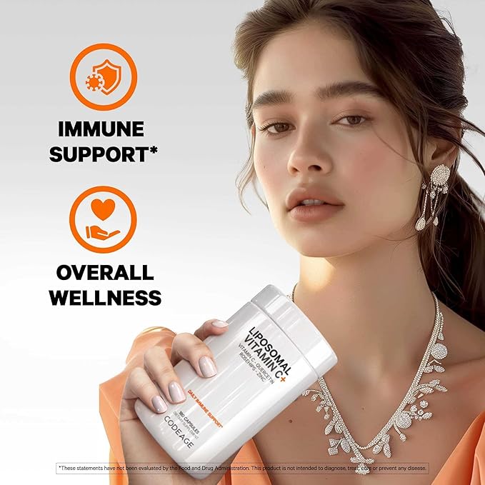 Codeage Liposomal Vitamin C 1500mg with Zinc, Elderberry, Citrus Bioflavonoids Grapefruit, Lemon, Orange Powder, Quercetin & Rose HIPS Fruit – Vegan Supplement - Non-GMO, Vegan Pills, 180 Capsules
