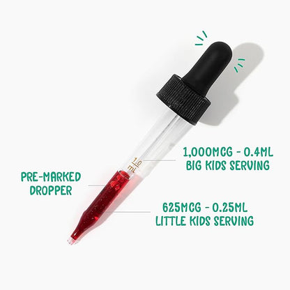 Vimergy Kids Organic Liquid B12 – Promotes Physical Development & Cognitive Function* – Fast-Absorbing Immune Support* – USDA Organic, Vegan, Non-GMO – 55 mL