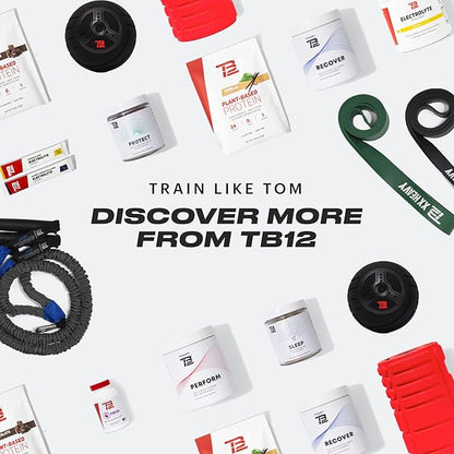 TB12 Plant Based Protein Powder by Tom Brady, 24g of Vegan Pea Protein, Low Sugar, Low Carb, Non-GMO, Meal Replacement, Keto Friendly, Paleo, Sugar Free, Chocolate Flavor (30 Servings/2.25lbs)