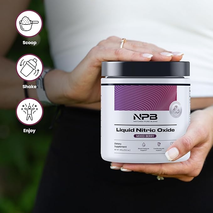 Nature's Pure Blend Liquid Nitric Oxide Blood Pressure Support Drink - Blood Circulation