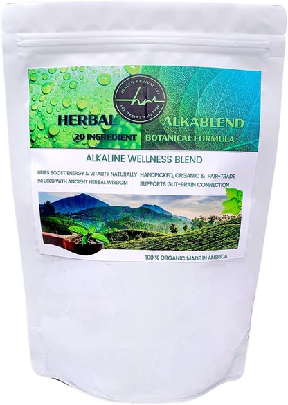 Herbal Alkablend- 20 Ingredient Tea- Holistic Wellness | Optimal Versatility in Health |Supports Immune System, Digestion, and Energy | Natural Body Cleanse and Detox