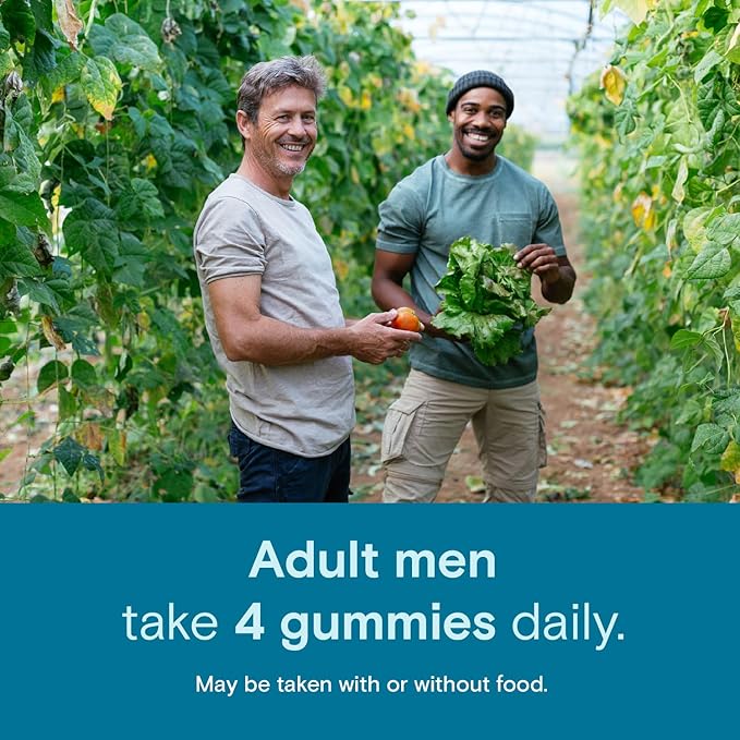 SmartyPants Multivitamin for Men, Organic Gummies: Methylfolate, Omega 3 (ALA), Vitamin D3, C, Vitamin B12, B6, Vitamin A, K & Zinc for Immune Support, Vegetarian, 120 Gummies (30 Day Supply)