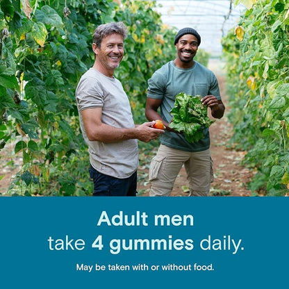 SmartyPants Multivitamin for Men, Organic Gummies: Methylfolate, Omega 3 (ALA), Vitamin D3, C, Vitamin B12, B6, Vitamin A, K & Zinc for Immune Support, Vegetarian, 120 Gummies (30 Day Supply)